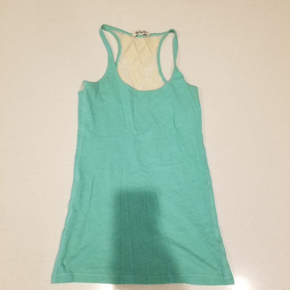 Teal American Eagle tank top w pretty lace detail